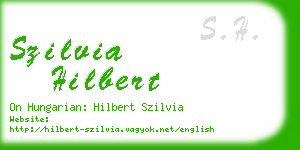 szilvia hilbert business card